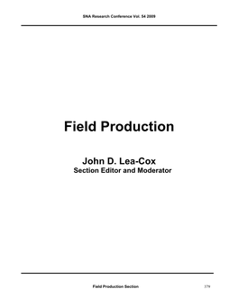 Field Production