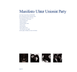 Manifesto Ulster Unionist Party the Ulster Unionist Party Will DELIVER
