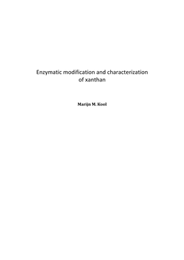 Enzymatic Modification and Characterization of Xanthan