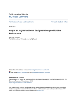 An Augmented Drum Set System Designed for Live Performance