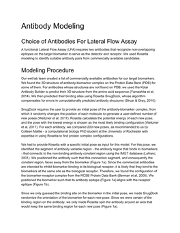 Antibody Modeling