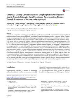 Gintonin, a Ginseng-Derived Exogenous Lysophosphatidic Acid