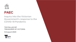 Inquiry Into the Victorian Government's Response to the COVID-19 Pandemic