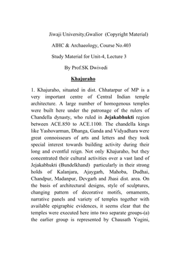 Study Material for Unit-4, Lecture 3