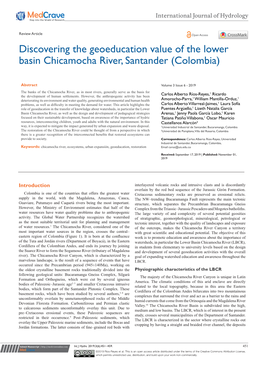 Discovering the Geoeducation Value of the Lower Basin Chicamocha River, Santander (Colombia)