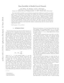 Dean Instability in Double-Curved Channels