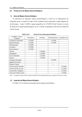 (3) Producción De Mapas Geomorfológicos 1) Area De Mapeo