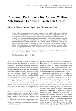 The Case of Gestation Crates