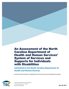 An Assessment of the North Carolina Department of Health and Human