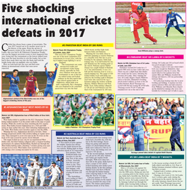Five Shocking International Cricket Defeats in 2017