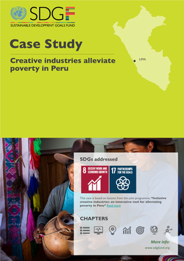 Creative Industries Alleviate Poverty in Peru Case Study Sdgs Addressed