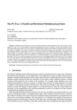 The PN-Tree: a Parallel and Distributed Multidimensional Index