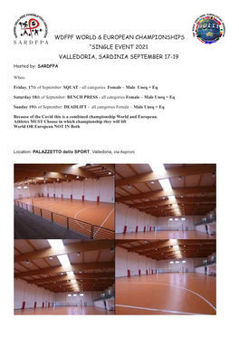 Information to the World & European Single Lifts- 17-19 Sep 21, Sardinia