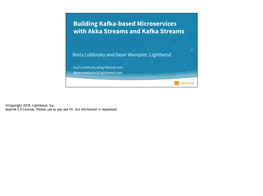 Building Kafka-Based Microservices with Akka Streams and Kafka Streams