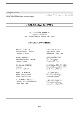 Urological Survey International Braz J Urol Vol