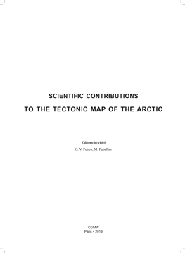 Tectonic Map of the Arctic 2019 PARIS.Indd