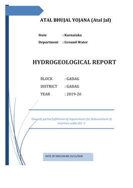 Hydrogeological Report