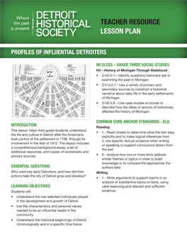 Teacher Resource Lesson Plan