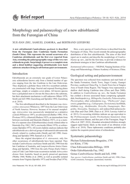 Brief Report Acta Palaeontologica Polonica 59 (4): 921–926, 2014