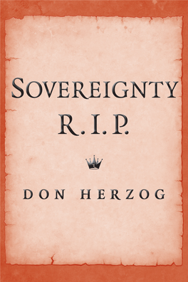 Sovereignty, RIP