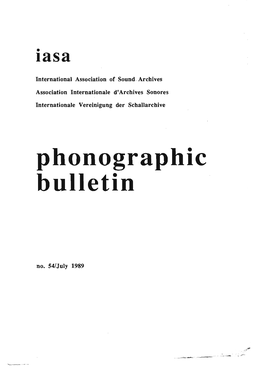 Phonographic Bulletin