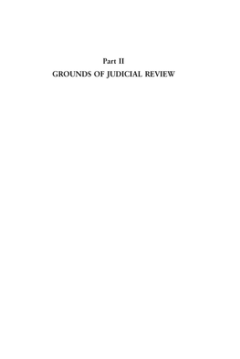 Part II GROUNDS of JUDICIAL REVIEW