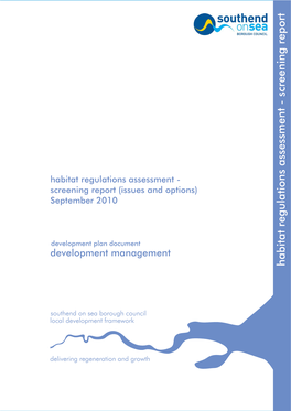 Habitat Regulations Assessment - Screening Report (Issues and Options) September 2010