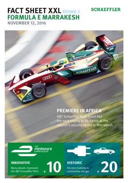 Fact Sheet Xxl Round 2 Formula E Marrakesh November 12, 2016