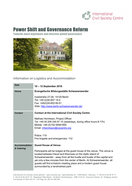 Power Shift and Governance Reform Towards More Legitimate and Effective Global Governance
