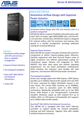 ASUS ESC700 G3 Streamline Airflow Design with Supreme Power Solution