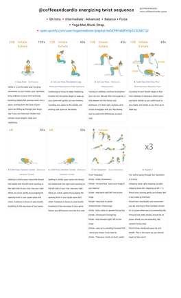 @Coffeeandcardio Energizing Twist Sequence