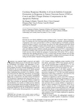 Crma and Bcl-2 Target Distinct Components in the Apoptotic Pathway by Ghassan S