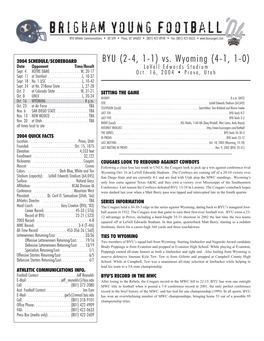 Brigham Young Football‘04 BYU Athletic Communications • 30 SFH • Provo, UT 84602 • (801) 422-8948 • Fax: (801) 422-0633 •