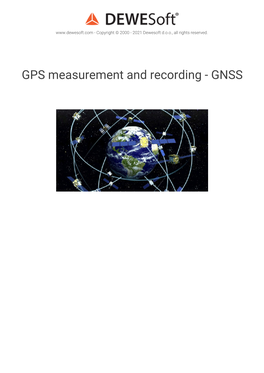 GPS Measurement and Recording - GNSS Introduction to GNSS Systems