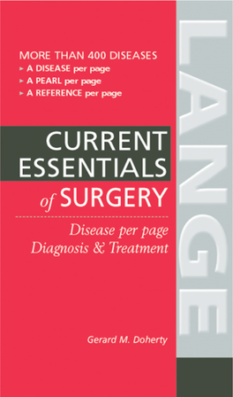 CURRENT ESSENTIALS of SURGERY