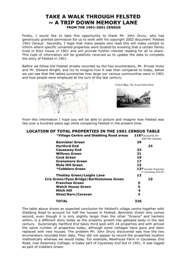 1901 Walk Through Felsted