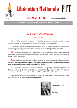 Journal De La Résistance ANACR