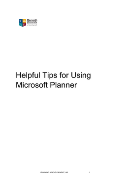 Helpful Tips for Using Microsoft Planner