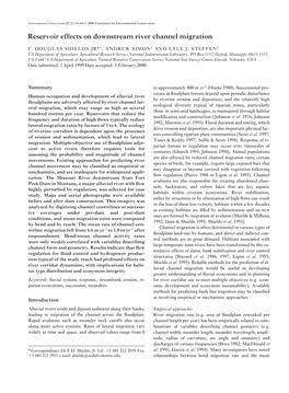 Reservoir Effects on Downstream River Channel Migration