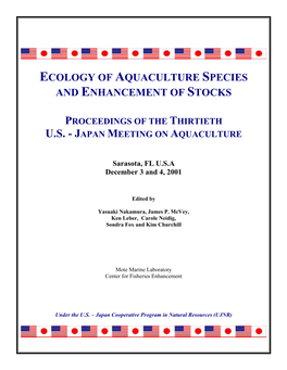 Ecology of Aquaculture Species and Enhancement of Stocks