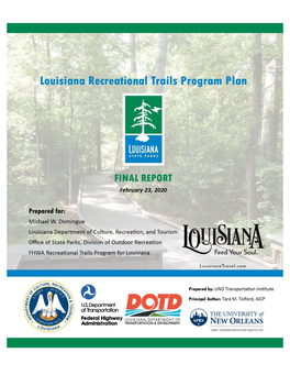 Plan for Louisiana's Recreational Trails Program