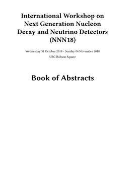 Book of Abstracts Ii Contents