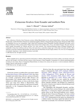 Cretaceous Bivalves from Ecuador and Northern Peru