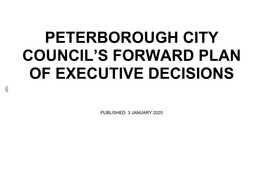 Peterborough City Council's Forward Plan of Executive