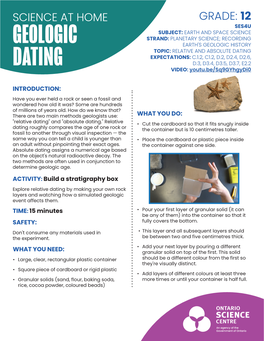 Geologic Dating