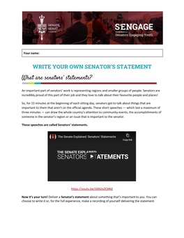 What Are Senators' Statements?