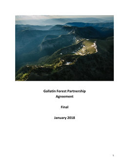 Gallatin Forest Partnership Agreement Final January 2018