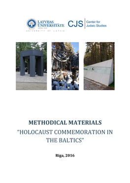 Methodical Materials “Holocaust Commemoration in the Baltics”