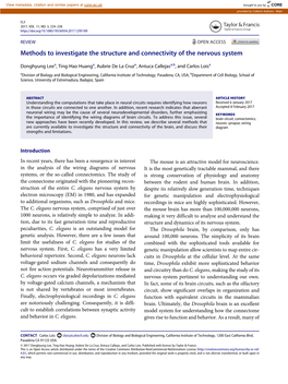 Methods to Investigate the Structure and Connectivity of the Nervous System