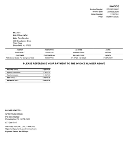 Please Reference Your Payment to the Invoice Number Above Invoice